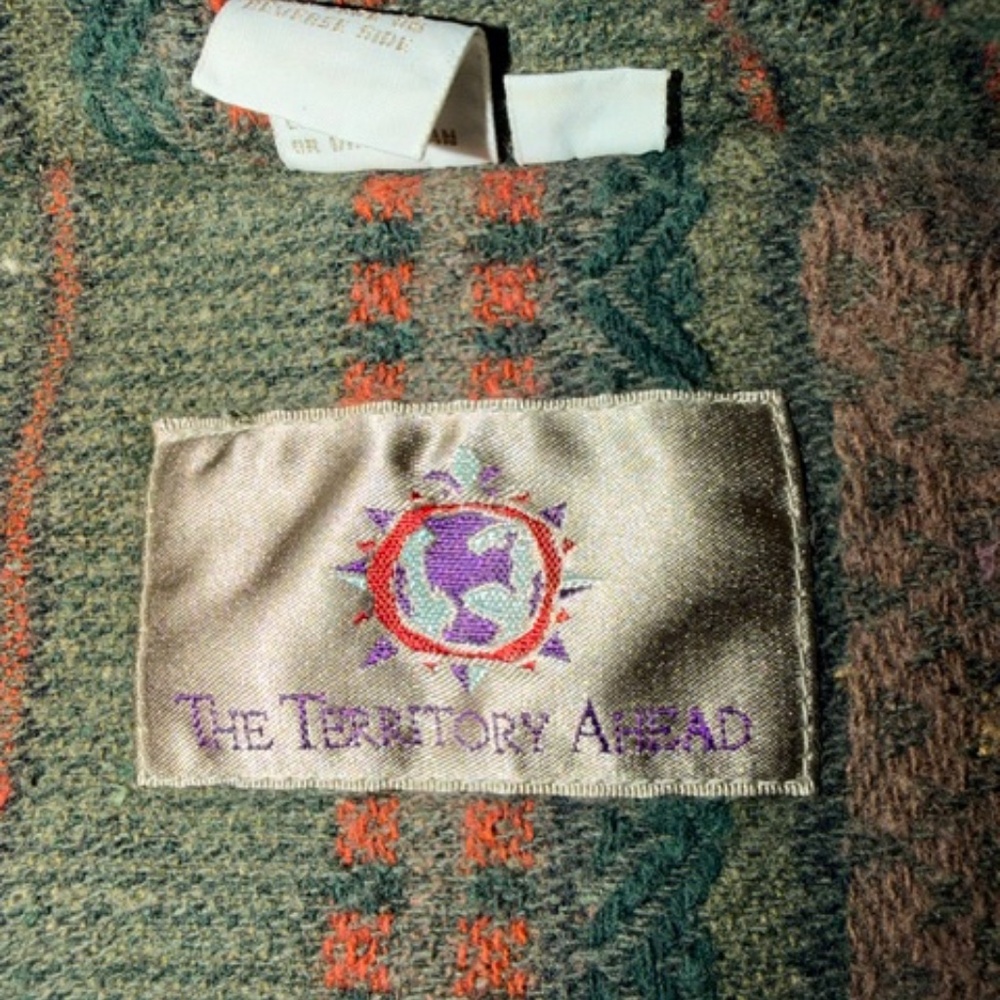 Vintage The Territory Ahead Striped Blanket XL Shirt - Picture 3 of 9